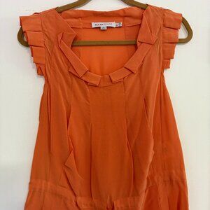 See by Chloe Silk Blouse With Ruffle Short Sleeves size EU 44 (USA 8)